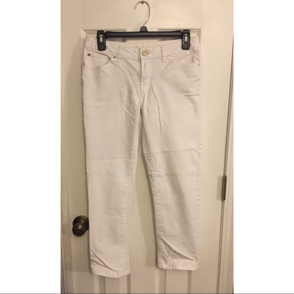 White Jean Capris